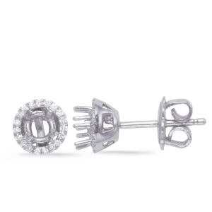 Four Prong Earring Setting for 50pt TW
