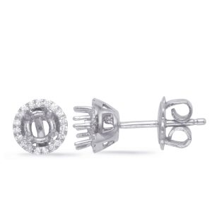 Four Prong Earring Setting for 70 Pts TW
