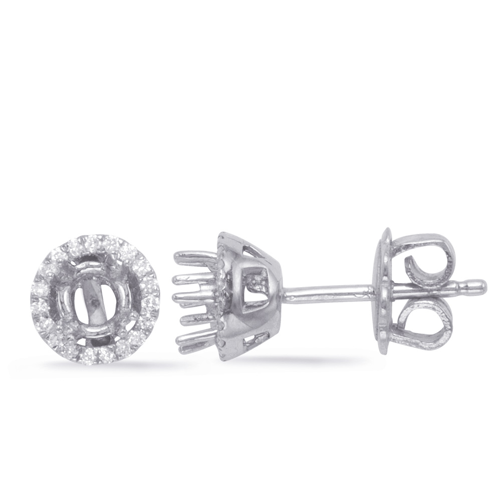 Four Prong Earring Setting for 70 Pts TW