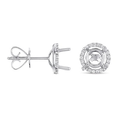Four Prong Earring Setting For 2.0ct tw