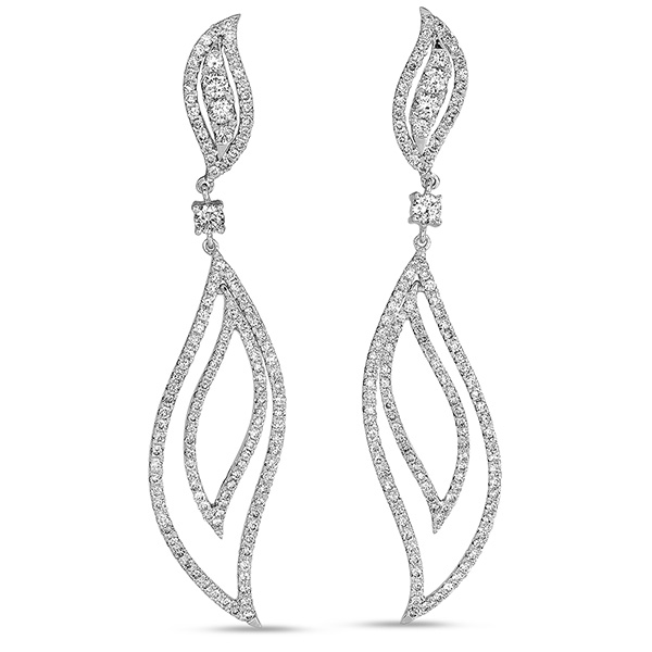 White Gold Diamond Earring