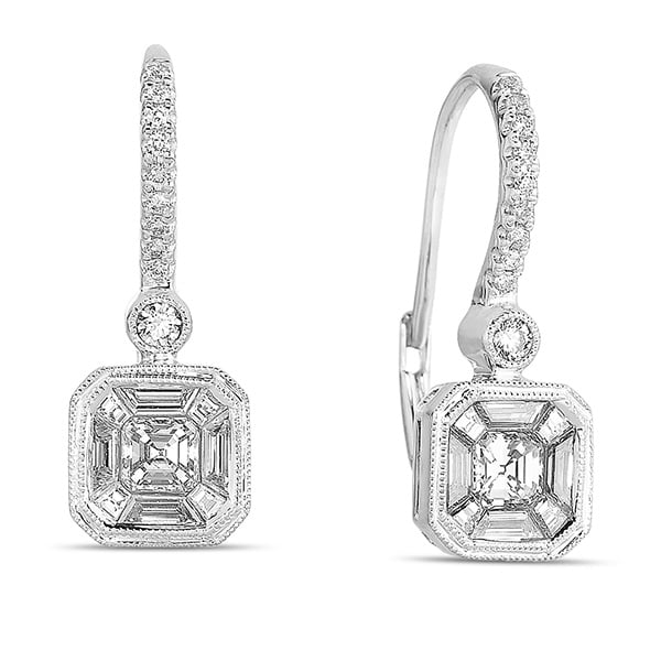 White Gold Diamond Earring