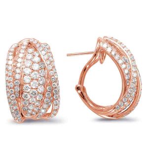 Rose Gold Diamond Earring
