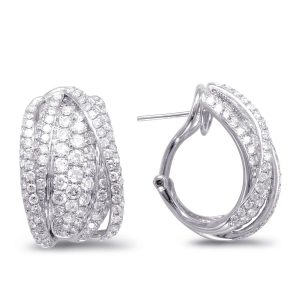 White Gold Diamond Earring
