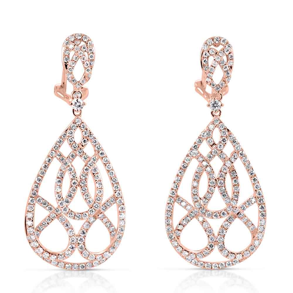 Rose Gold Diamond Earring