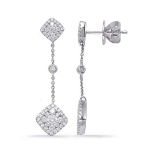 White Gold Diamond Earring