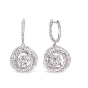 White Gold Diamond Hoop Earring
