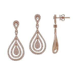 Rose Gold Diamond Earring