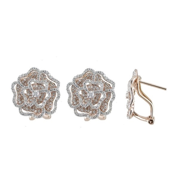 Rose Gold Diamond Earring