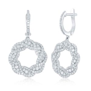 White Gold Diamond Hoop Earring