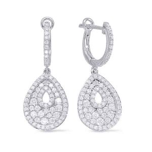 White Gold Diamond Hoop Earring