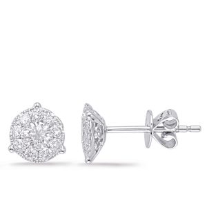 White Gold Diamond Earring