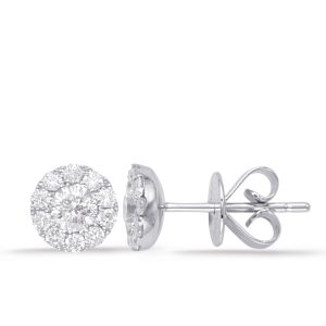 White Gold Diamond Earring