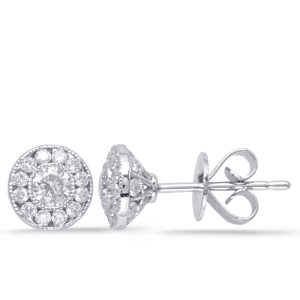 White Gold Diamond Earring