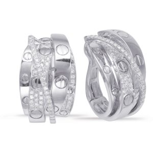 White Gold Diamond Earring