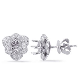 White Gold Diamond Earring for .50cttw