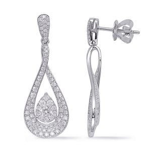White Gold Diamond Earring