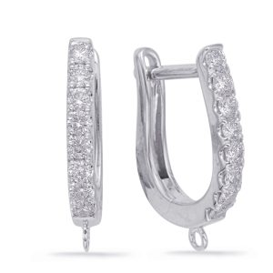 White Gold Huggie Earring