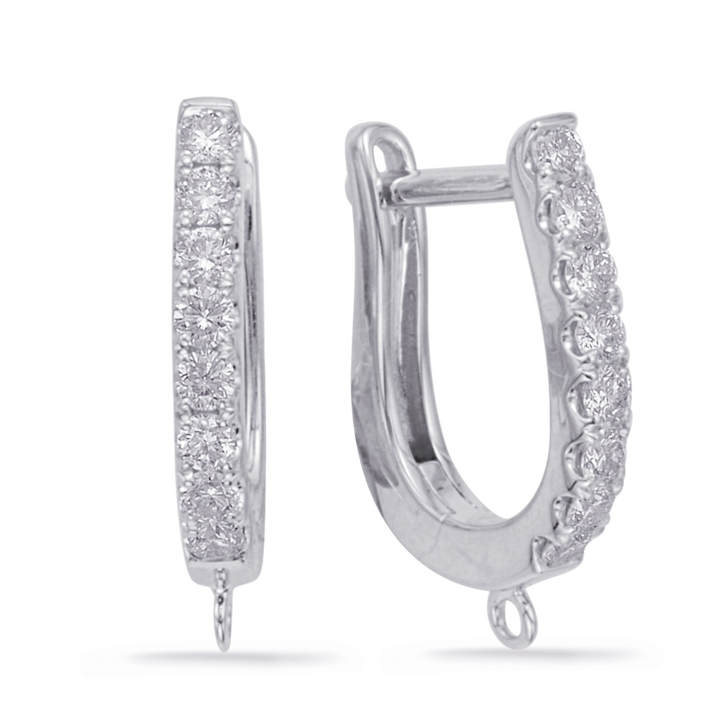 White Gold Huggie Earring