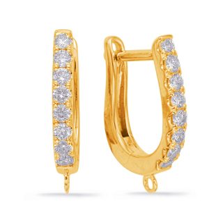 Yellow Gold Huggie Earring