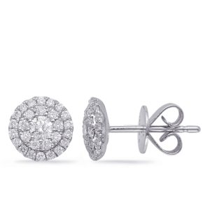 White Gold Diamond Earring