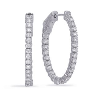 1 inch Securehinge Oval Hoop Earring