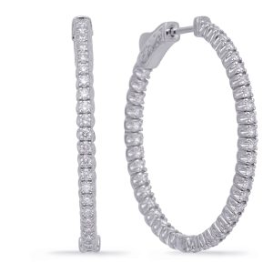1.4 inch Securehinge Oval Hoop Earring