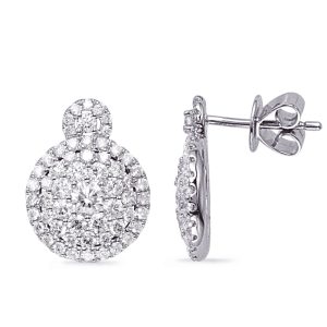 White Gold Diamond Earring