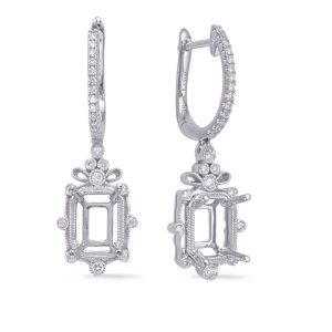 White Gold Diamond Earring