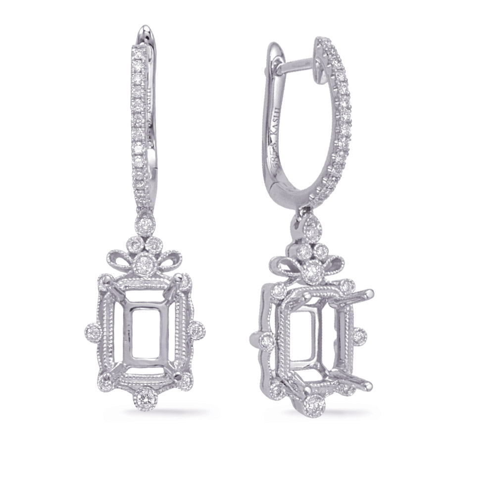 White Gold Diamond Earring
