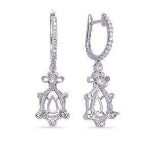 White Gold Diamond Earring