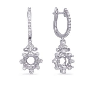 White Gold Diamond Earring 1/2ct