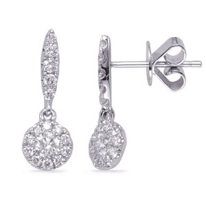 White Gold Diamond Earring