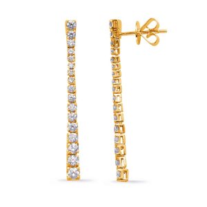 Yellow Gold Diamond Earring