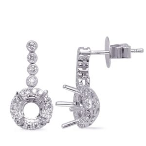 White Gold Diamond Earring