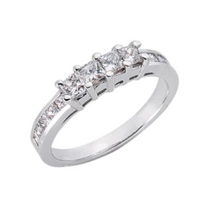 White Gold Matching Band