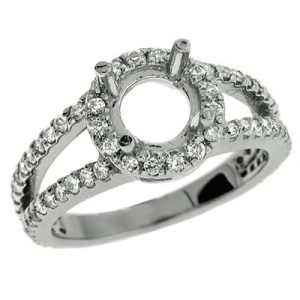 White Gold Halo Engagement Ring
