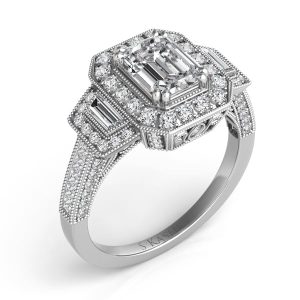 White Gold Halo Engagement Ring