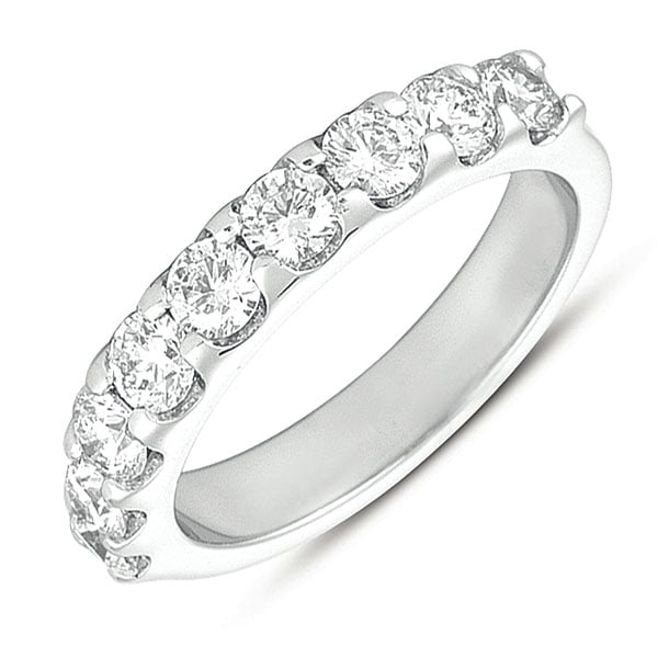 White Gold Prong Set Band
