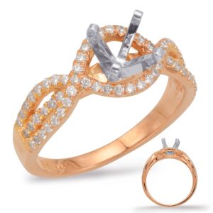Rose Gold Halo Engagement Ring