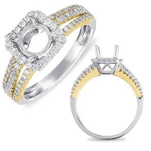 White & Yellow Engagement Ring