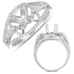 White Gold Halo Engagement Ring