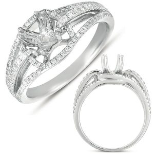 White Gold Halo Engagement Ring