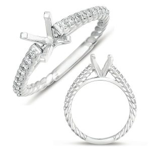White Gold Semi Mounting