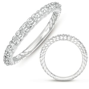 White Gold Rope Band