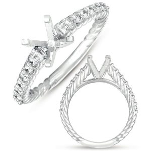 White Gold Semi Mounting