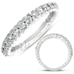 White Gold Diamond Rope Band