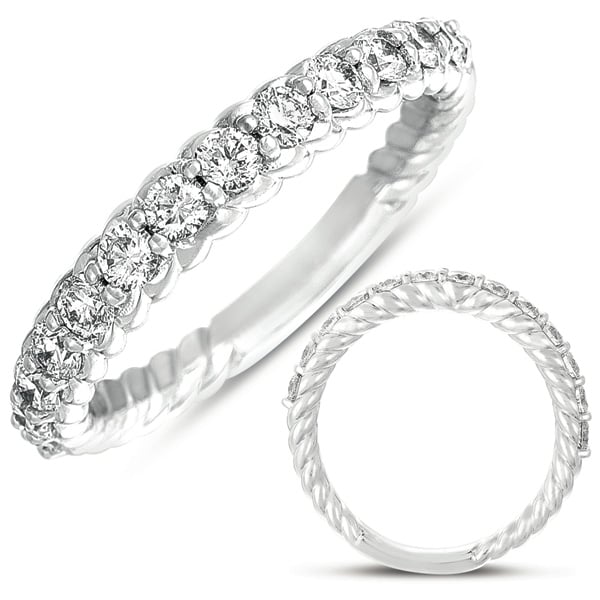 White Gold Diamond Rope Band