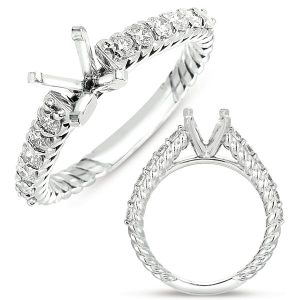 White Gold Semi Mounting