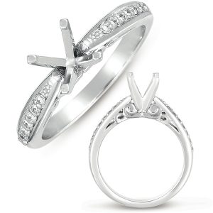White Gold Semi Mounting